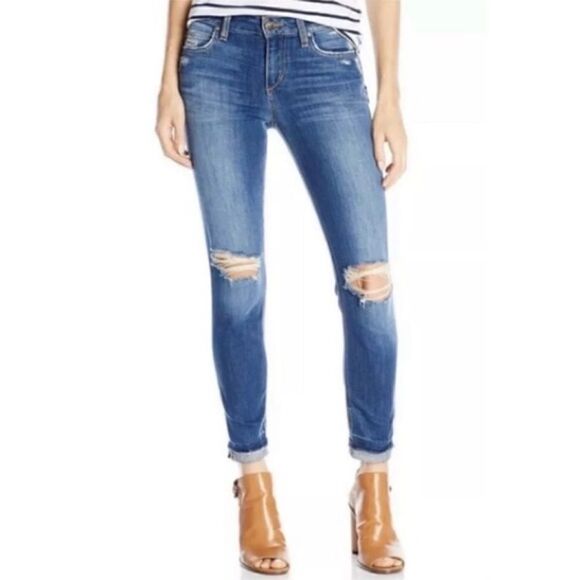 Joe's Jeans Slim Crop Distressed Raw Hem Mid-Rise | SZ 27 - Picture 3 of 16